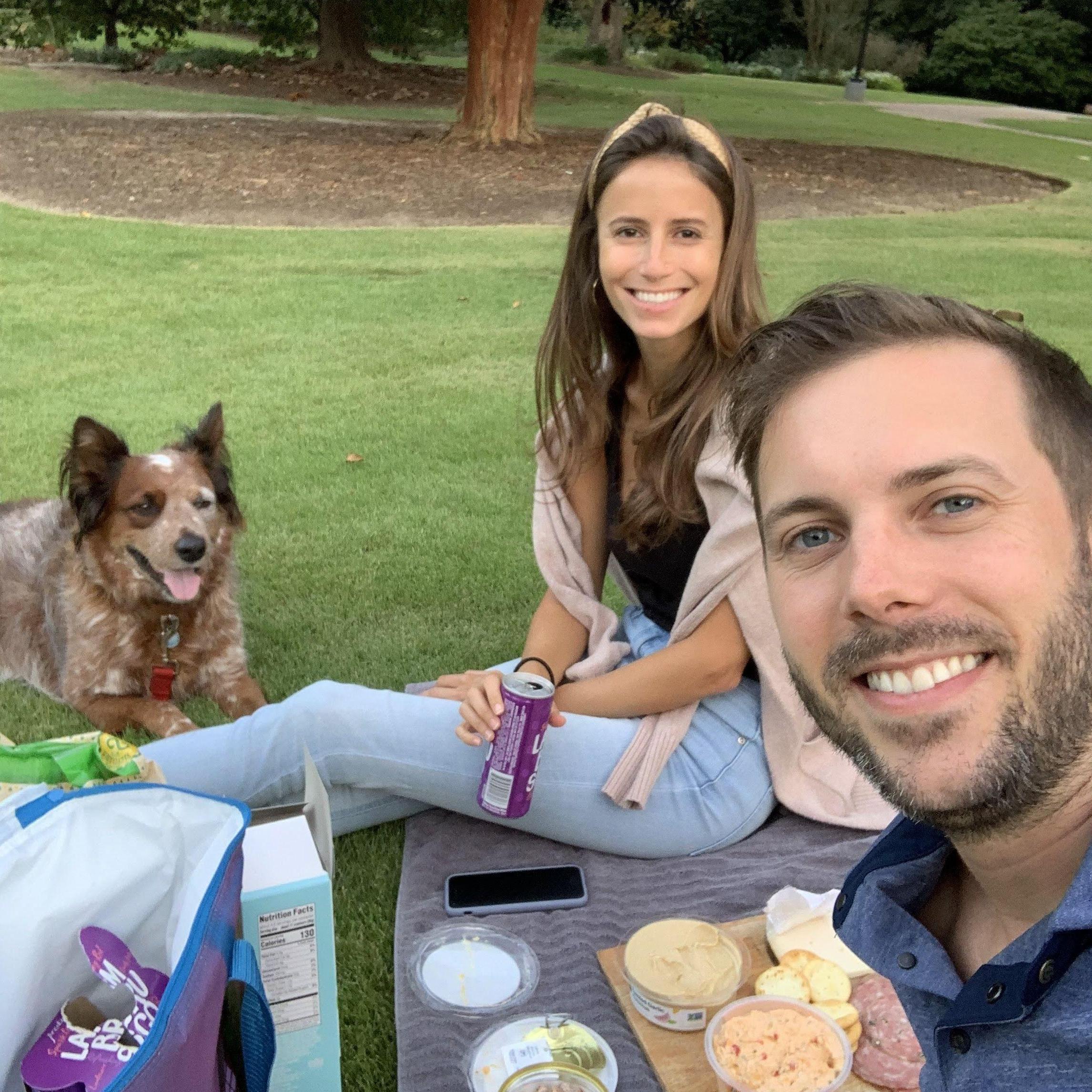 Reggie loves our picnics at NC Museum of Art