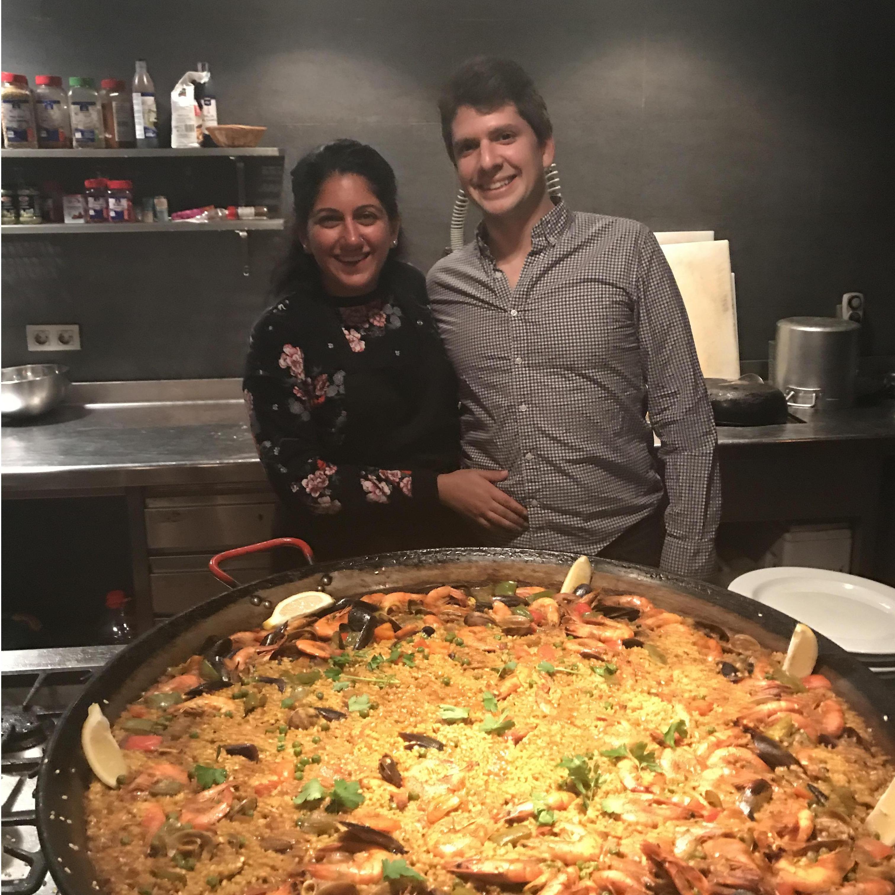 Making Paella in Barcelona