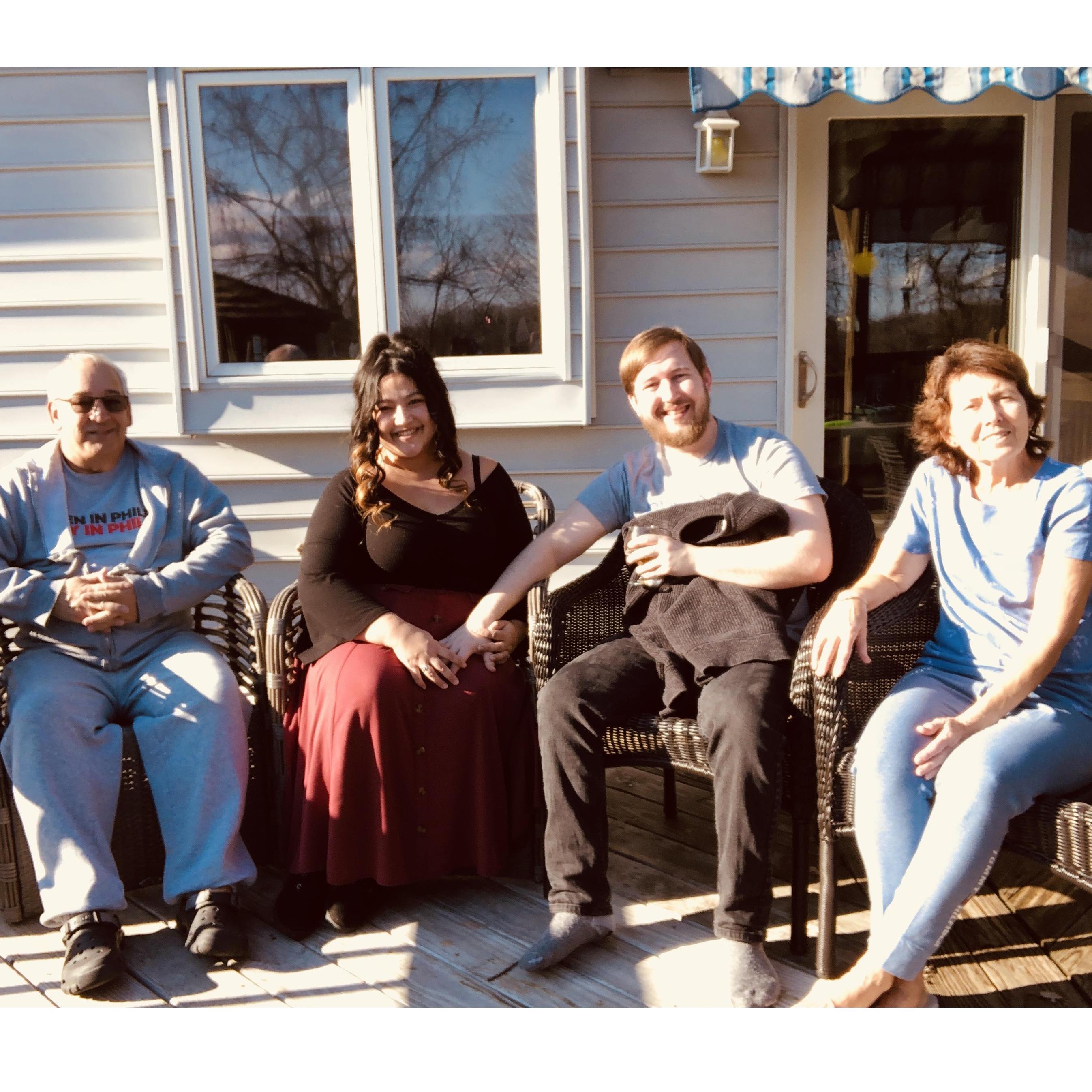 Enjoying time outside on a beautiful Thanksgiving day with the Szelak family