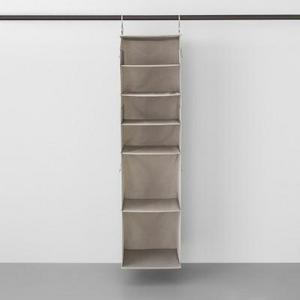 6 Shelf Hanging Fabric Storage Organizer Light Gray - Made By Design™