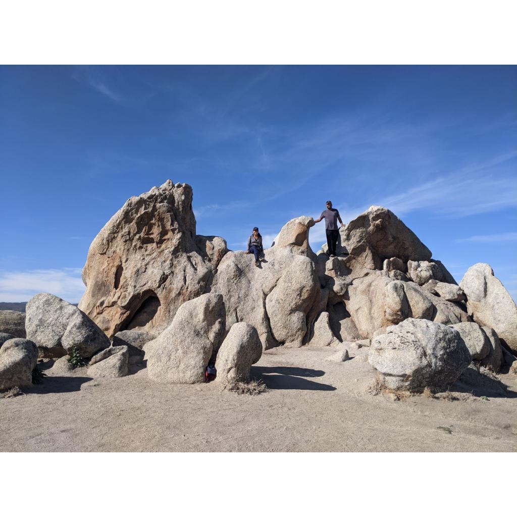 Mireya and Stefan's first hike at Eagle Rock in Ramona, CA.