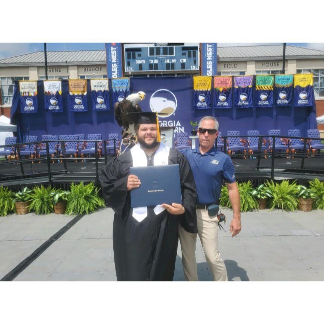 Picture from when Robbie graduated with his B.A. in Anthropology in 2023