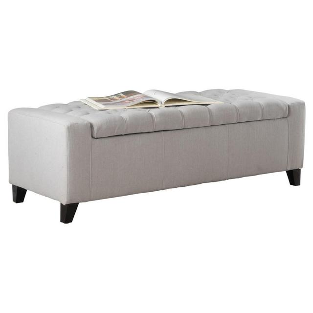 Hikaru Storage Ottoman - Light Gray - Christopher Knight Home