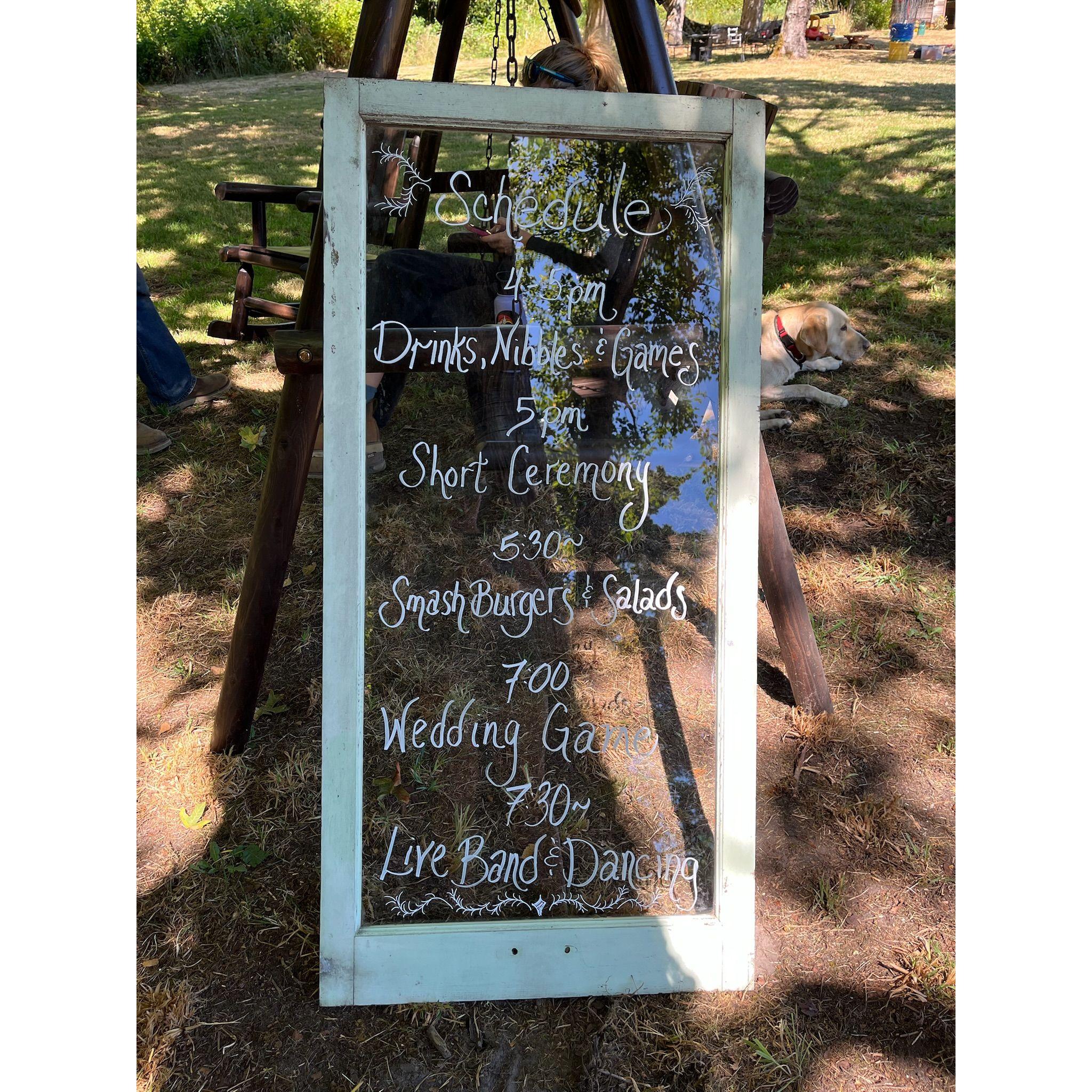 Schedule for the 26th