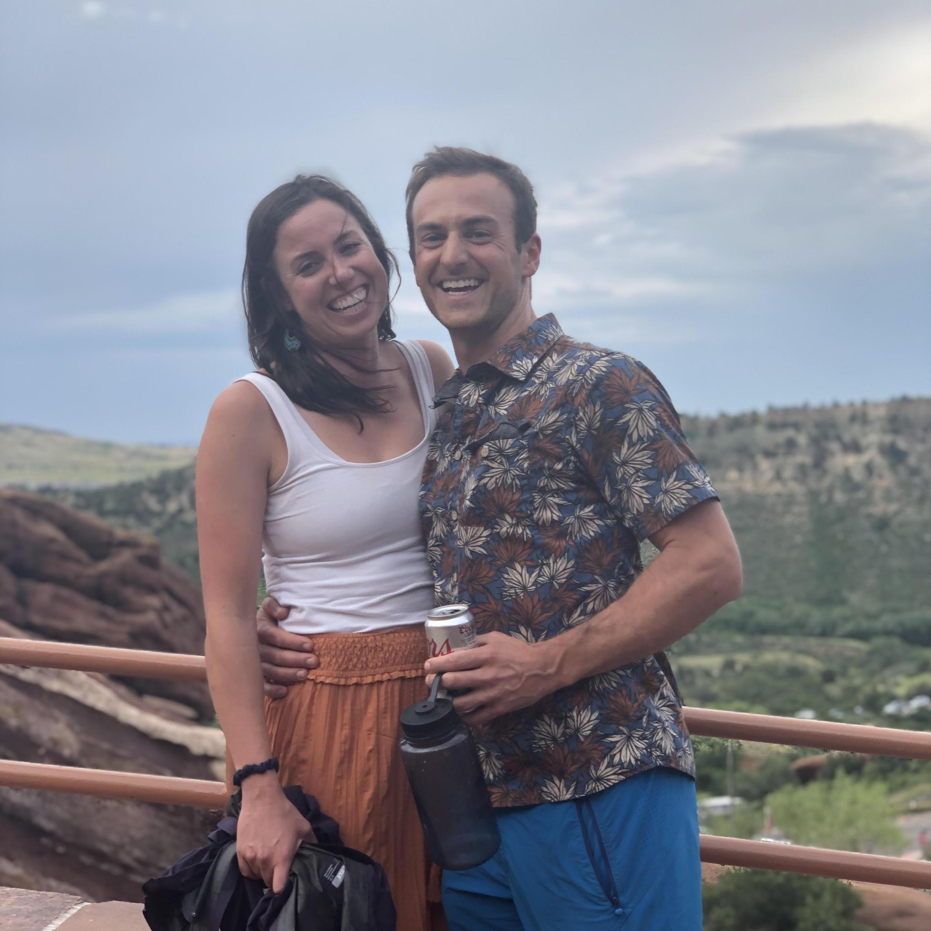 This is us standing outside the line for a show at Red Rocks (concert venue). If you have the time on this trip, we highly recommend a show here!