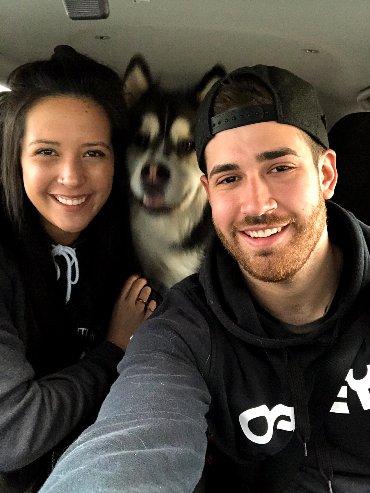 Leo could not believe we were about to selfie without him.