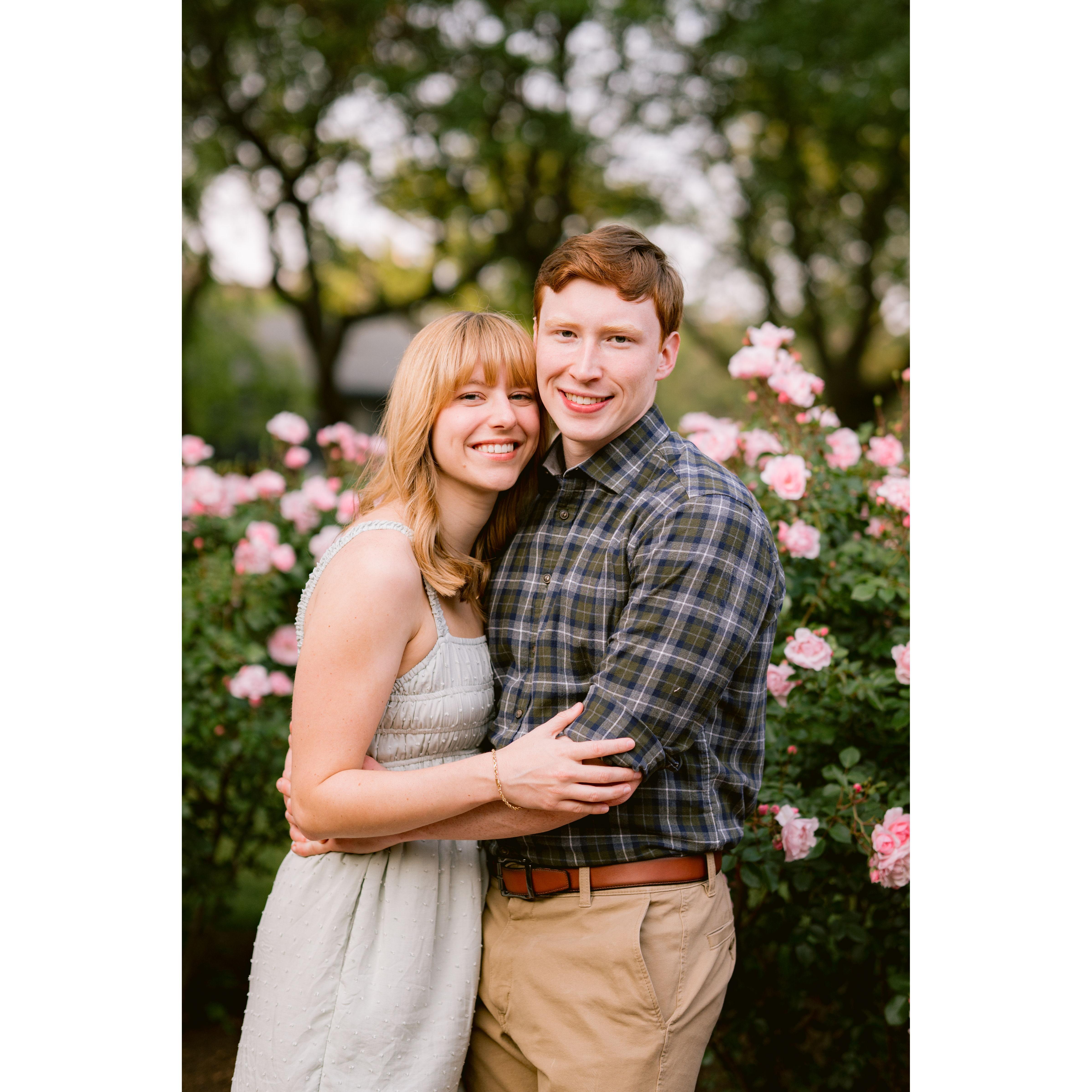 Recent picture of us celebrating our engagement!