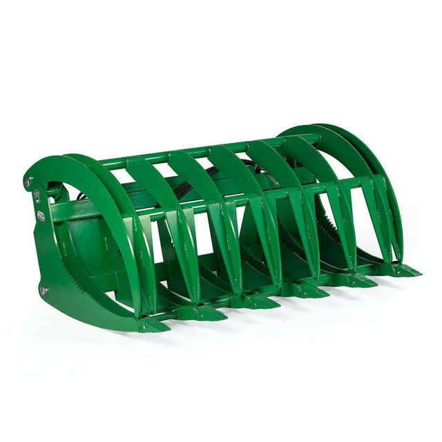 Titan Attachments 72" HD Root Grapple Rake Attachment, Fits John Deere Hook & Pin Tractors, Twin 3,000 PSI Cylinders, Clears Rocks, Logs, Brush, & Debris, Tractor Accessories & Attachments