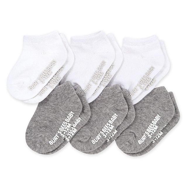 Burt's Bees Baby Unisex Baby, 6-pack Ankle Socks With Non-slip Grips, Made With Organic Cotton
