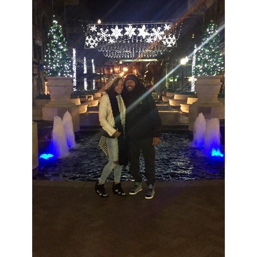 After ice skating near Christmas time.
