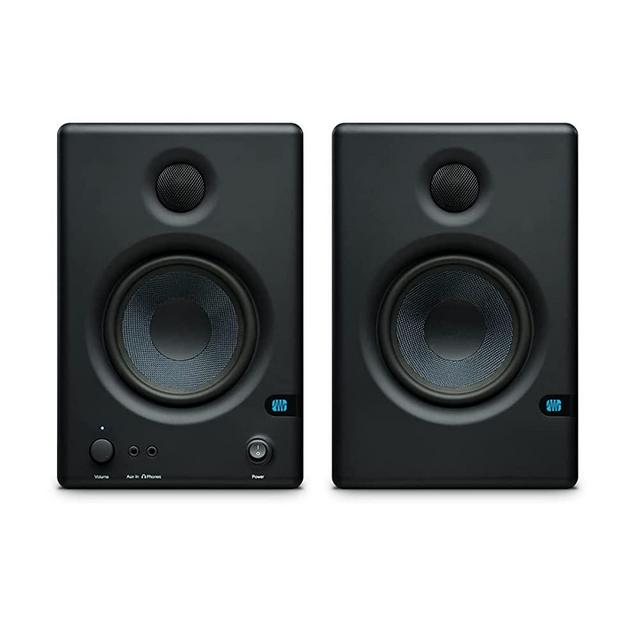 PreSonus Eris 4.5 High Definition 2-Way 4.5-Inch Near-Field Studio Monitors Bundle with Two Instrument Cables and Polishing Cloth - Pair
