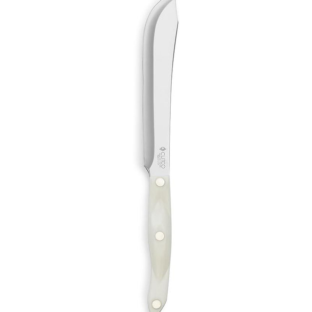 CUTCO Model 1722 Butcher Knife with White"Pearl" handle.8" High Carbon Stainless blade and 5 3/4" handle. in factory-sealed plastic bag