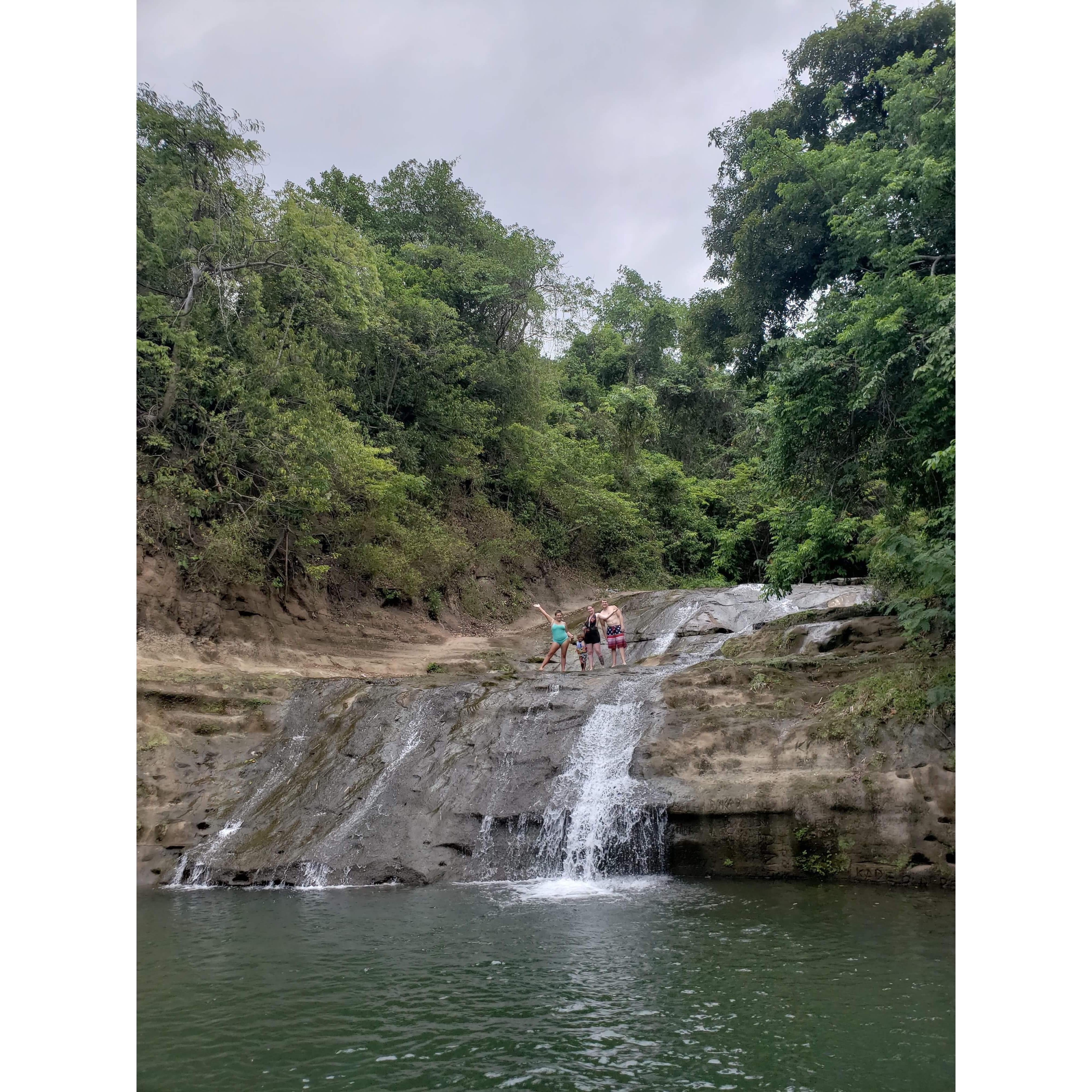 Our adventure with Dacotah to Mount caramel falls in Grenada. We slid down that waterfall like a slide!