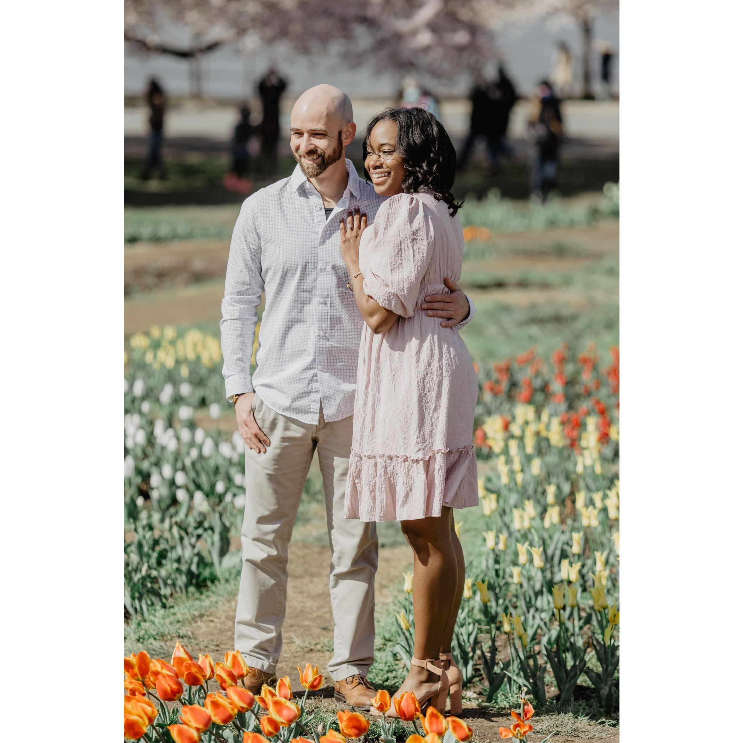 D.C. Tulip Garden Engagement Session - April 2021