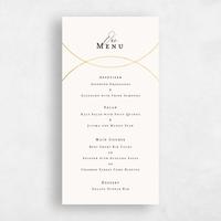 Beige Wedding Menu - Paltz Foil