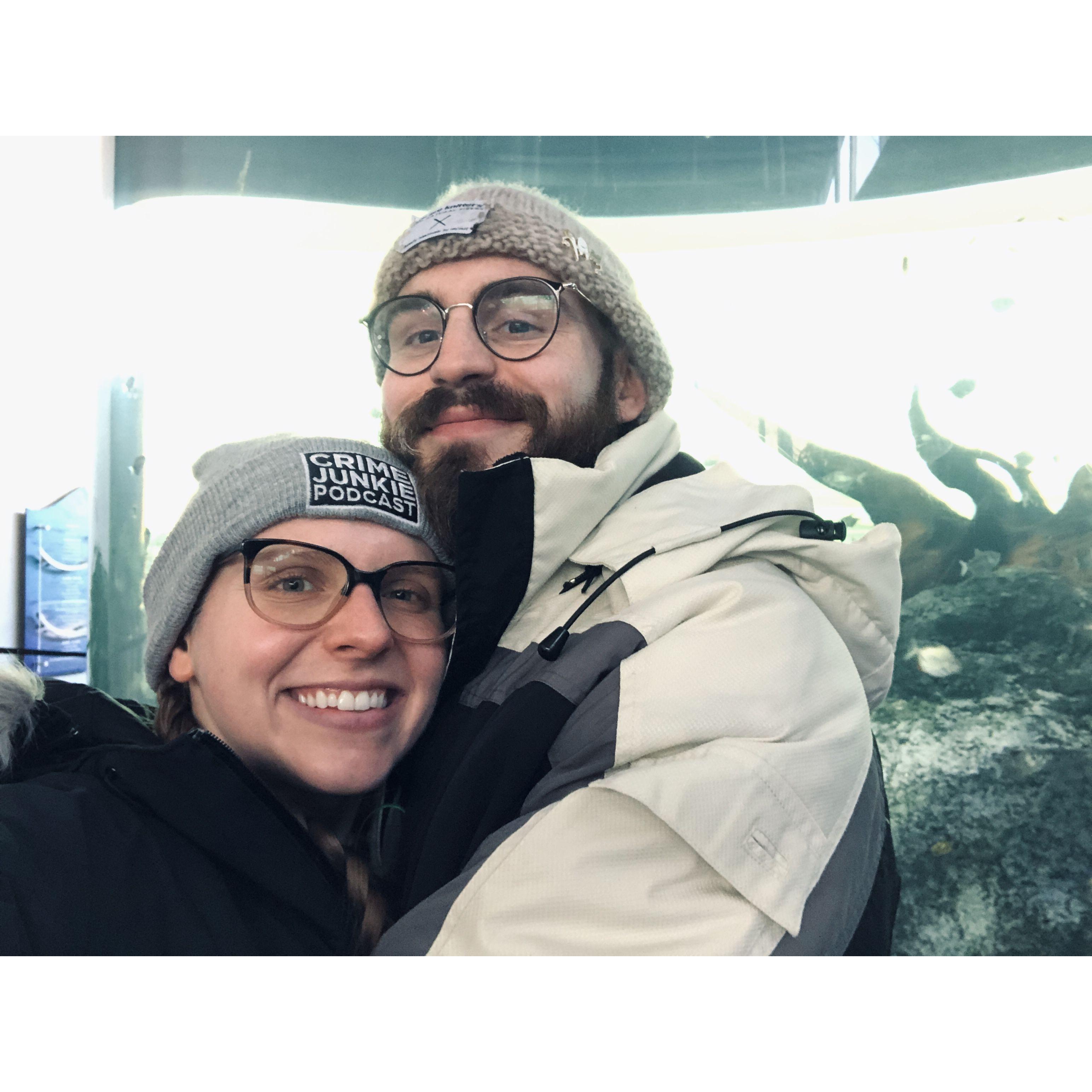 Our zoo date! We looked at EVERY fish tank in that aquarium