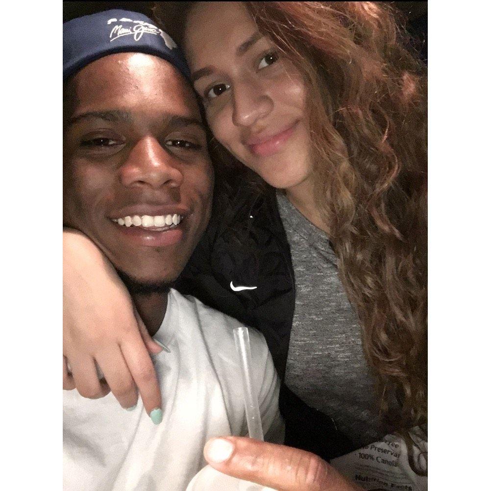 Our first picture together as a couple in May 2016