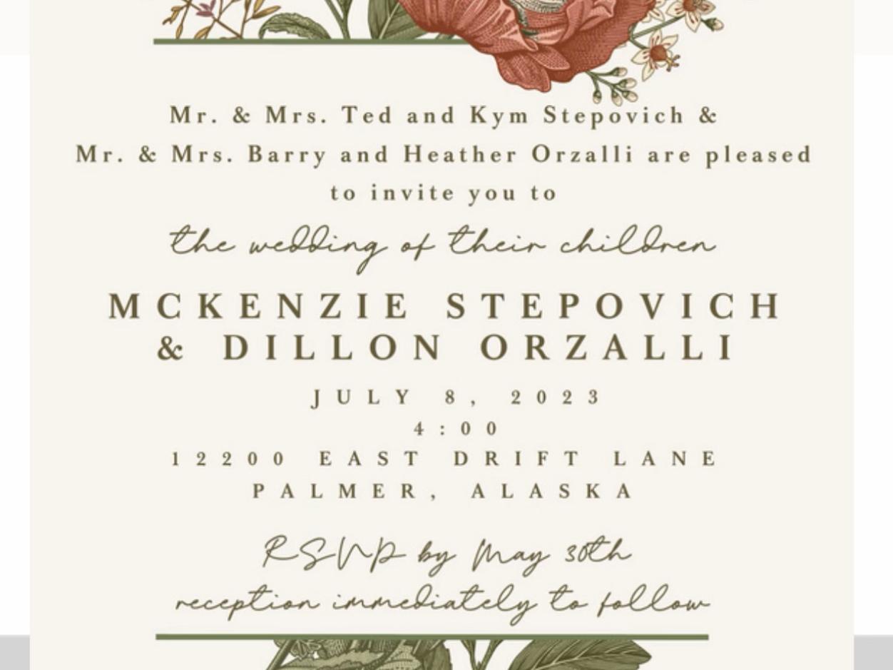 The Wedding Website of McKenzie Elizabeth Stepovich and Dillon Dean Orzalli