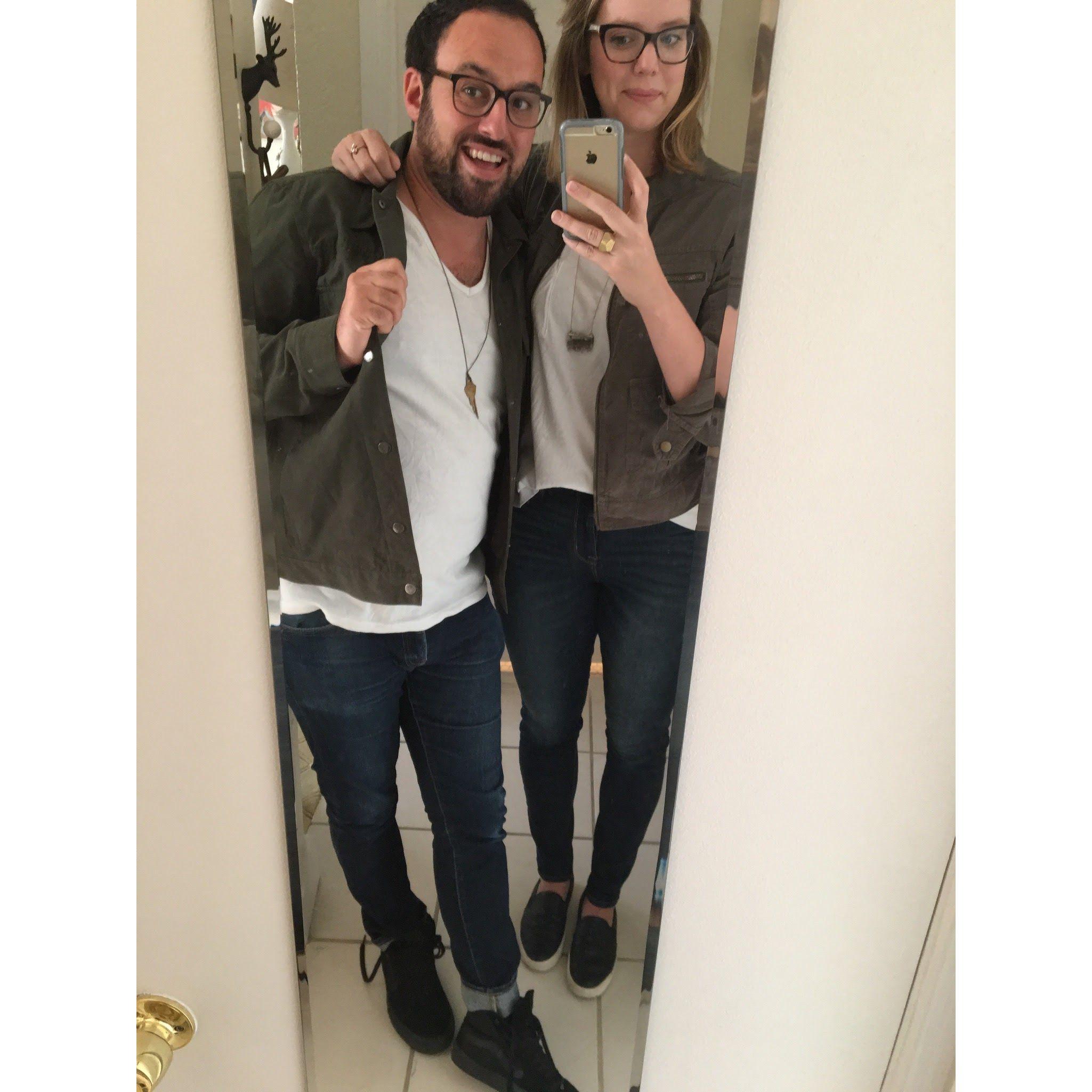 We often accidentally put on the same outfit.