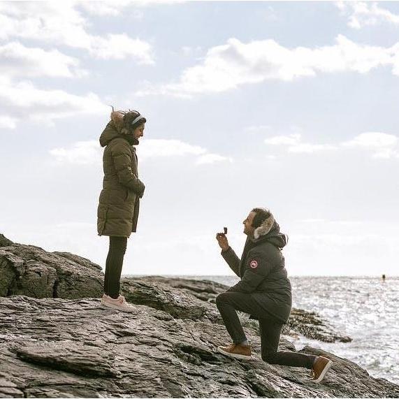 2021: Rahul proposes in Newport, Rhode Island.