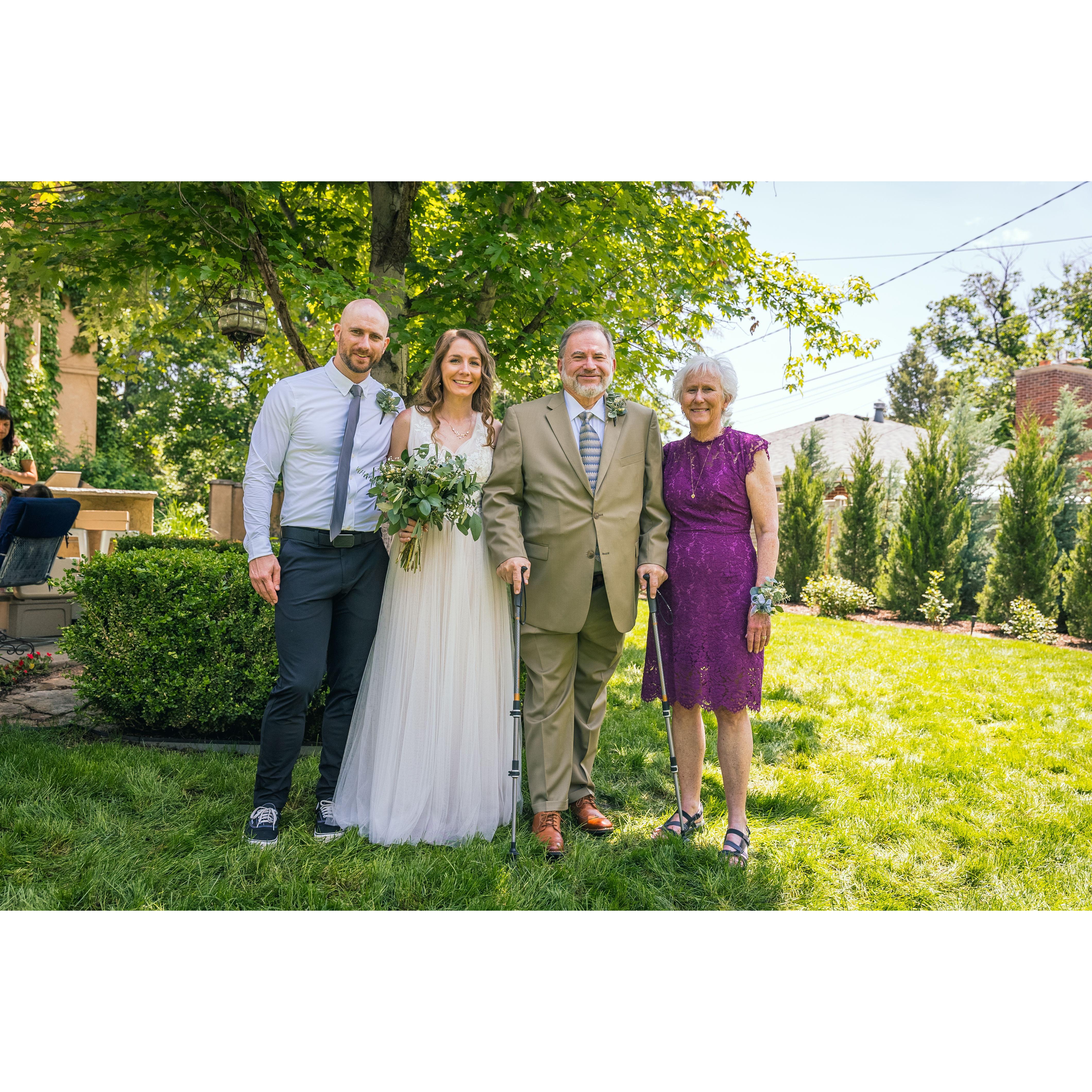 Josh and Kendra and his parents