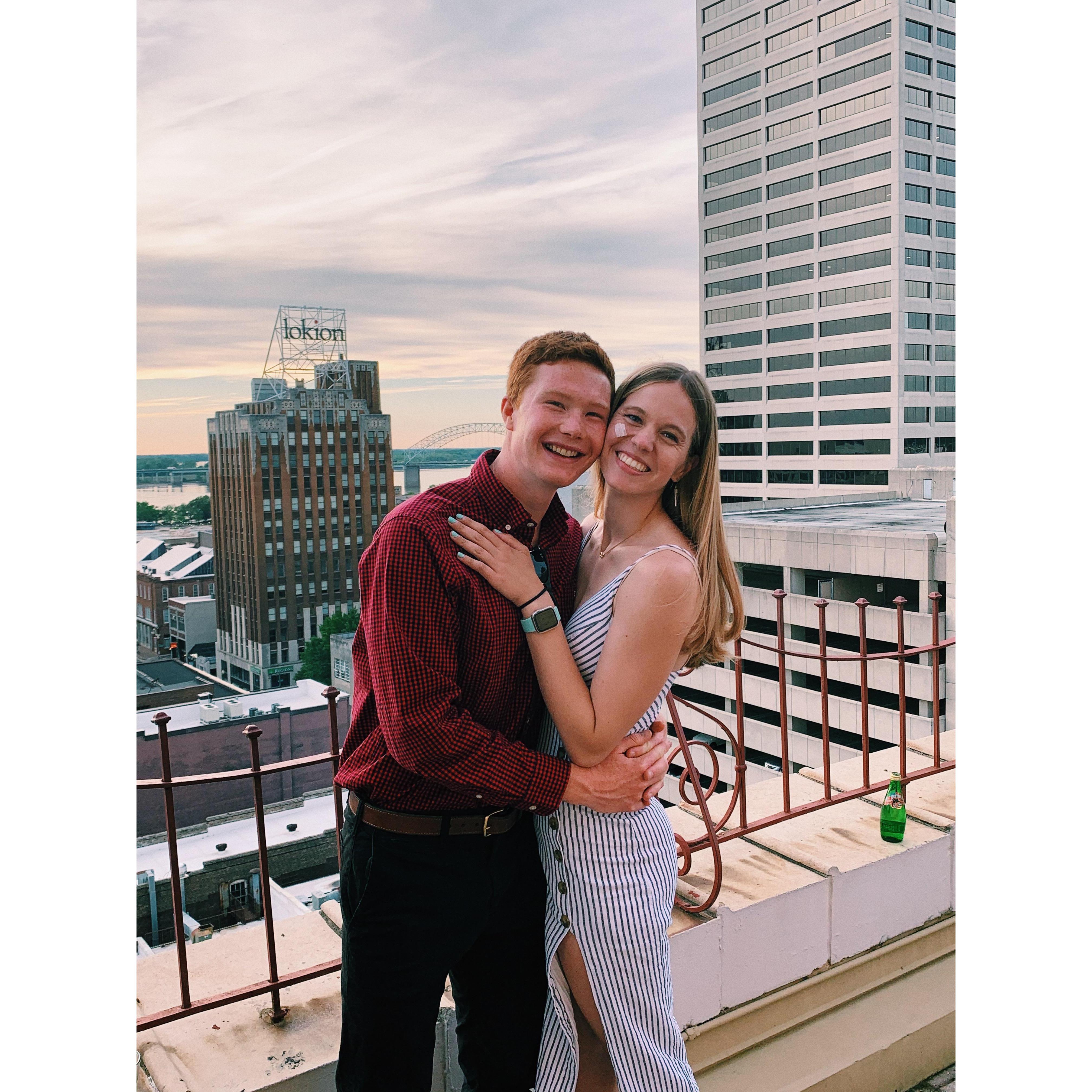On the top of the Peabody in Memphis!