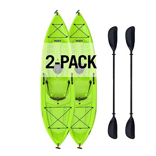 Lifetime Tioga Sit-On-Top Kayak with Paddle (2 Pack), Lime, 120"