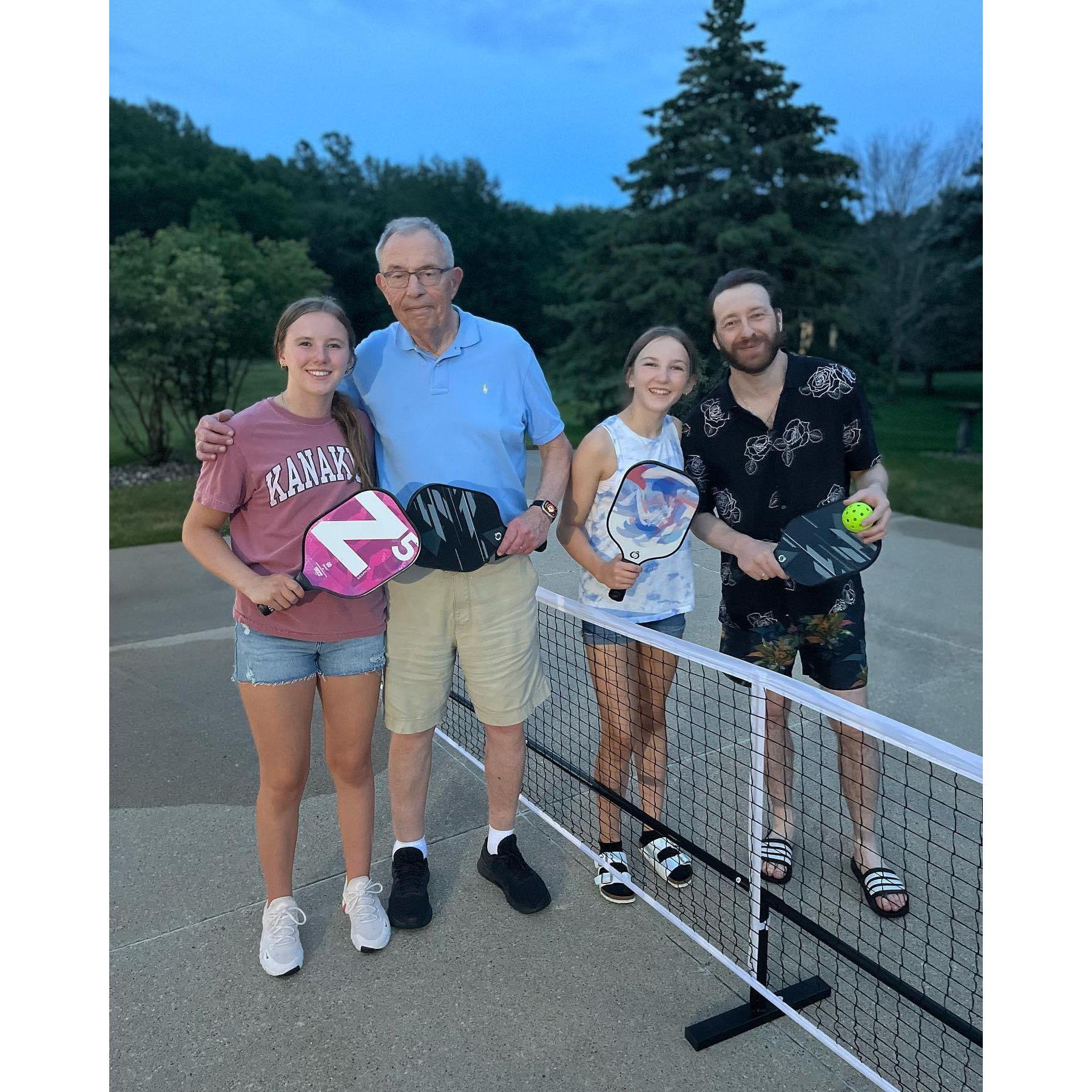 Pickleball with the family