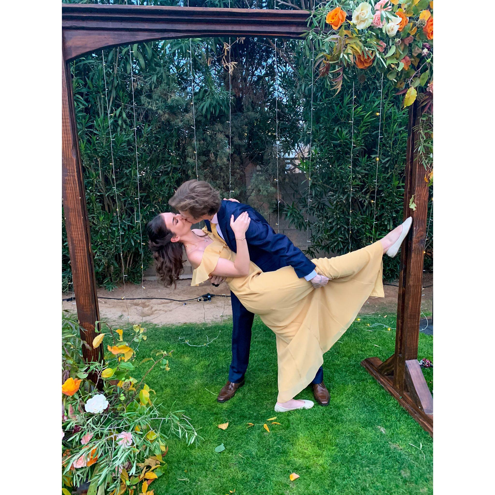 Garden wedding reception