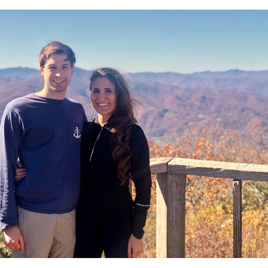 Julie and Geoff love to go on hikes together in their free time.