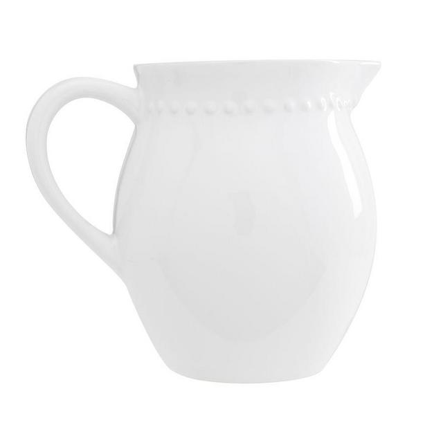 Emma Beaded Pitcher - True White