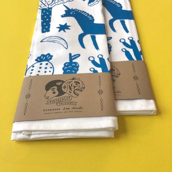 Mystic Jungle Tea Towel by Tigersheep Friends