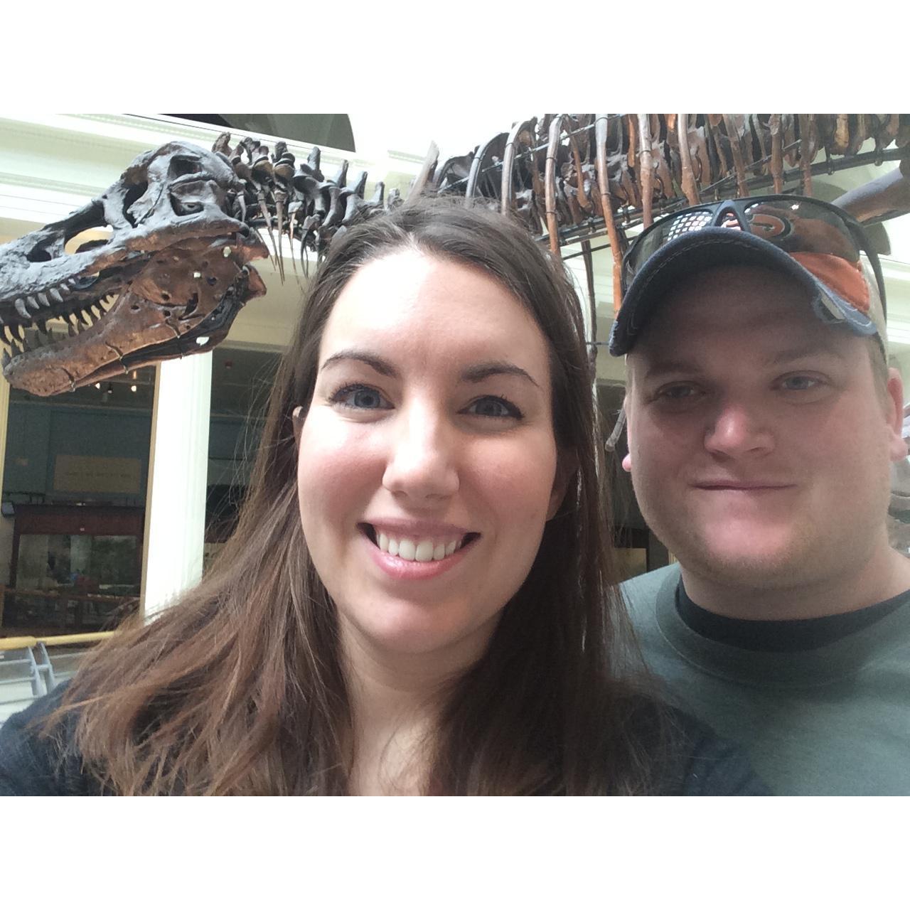 Saying hello to Sue at Chicago's Field Museum