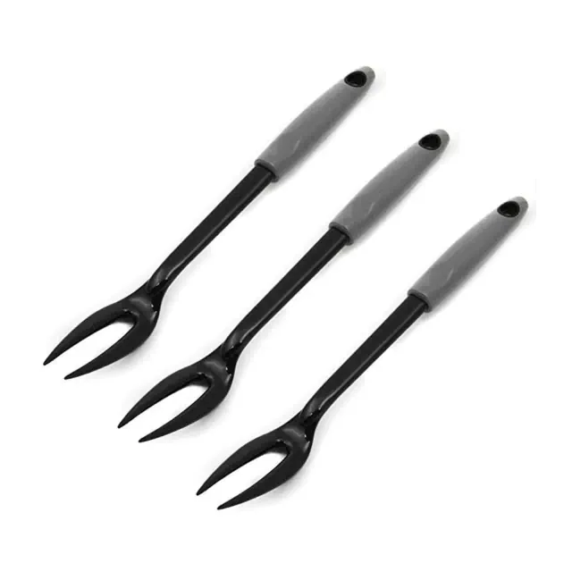 Chef Craft 13" Select Heat Resistant Nylon Serving / Turning Fork Grey 3-pack