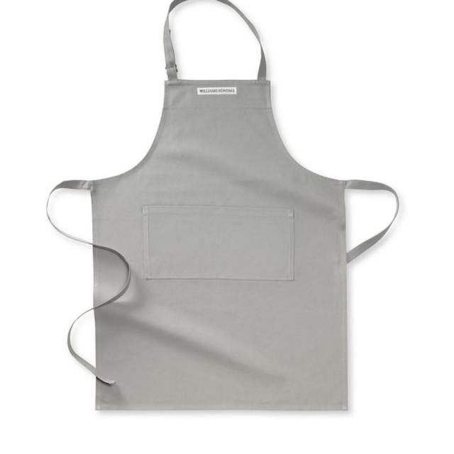 Williams Sonoma Classic Solid Adult & Kid Aprons (Drizzle Gray - Logo)