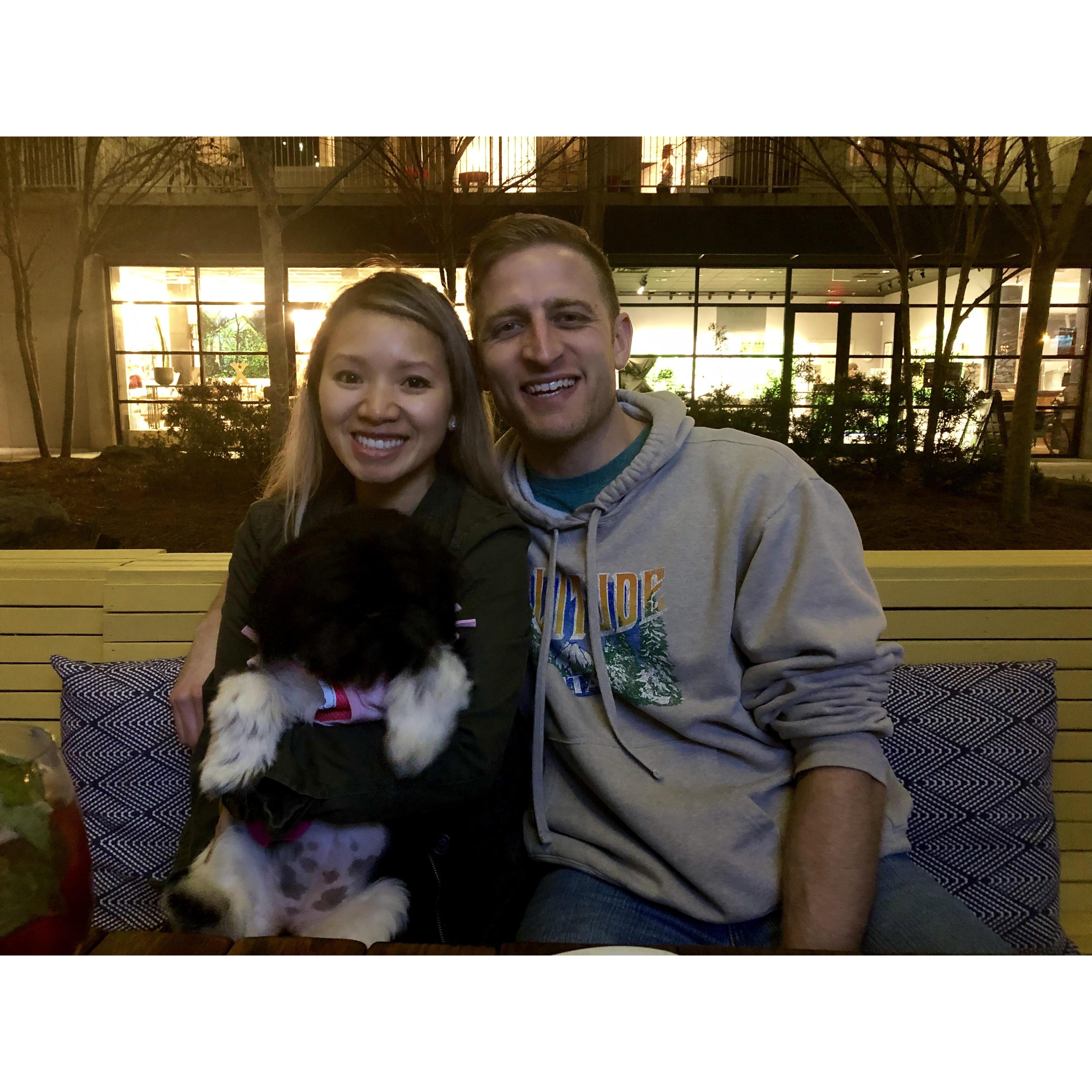 Night out on the beltline around atlanta.