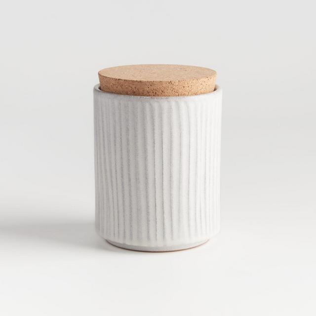Lilou Medium Matte White Canister