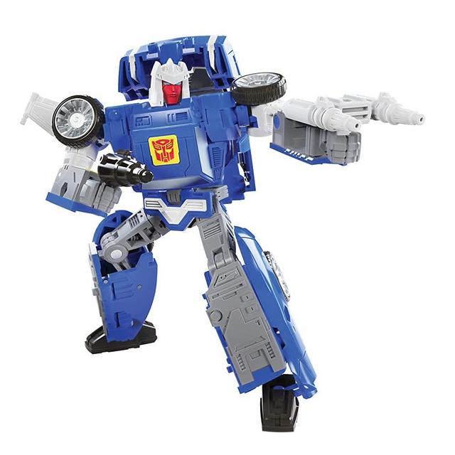 Transformers Toys Generations War for Cybertron: Kingdom Deluxe WFC-K26 Autobot Tracks Action Figure - Kids Ages 8 and Up, 5.5-inch , Blue