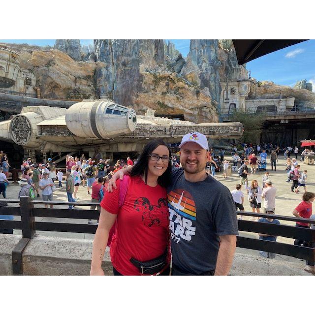 About to take flight on the Millennium Falcon.