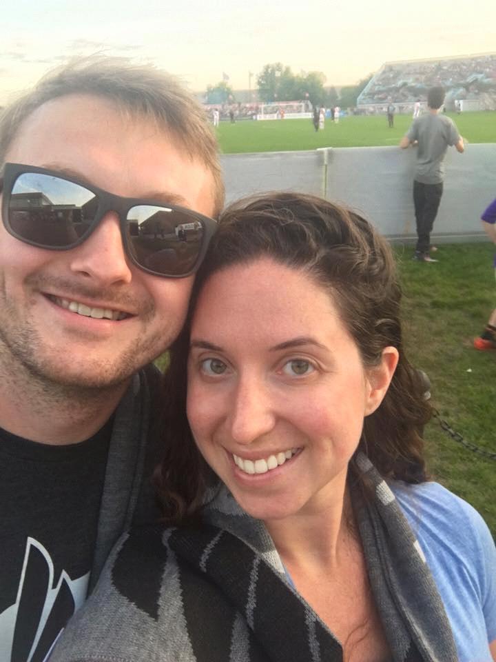 Cheering on the Minnesota United soccer team!