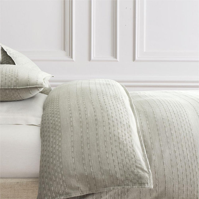 Reese Linen Cotton Full/Queen Duvet, Celadon