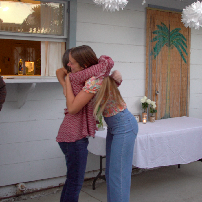 Chase celebrating with her future Mother-In-Law!