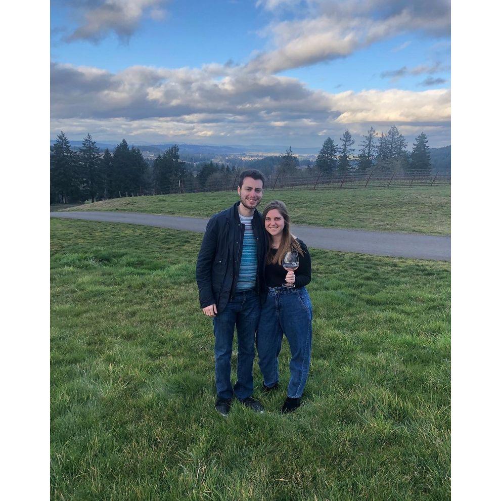 Oregon had vineyards (our first time traveling together).