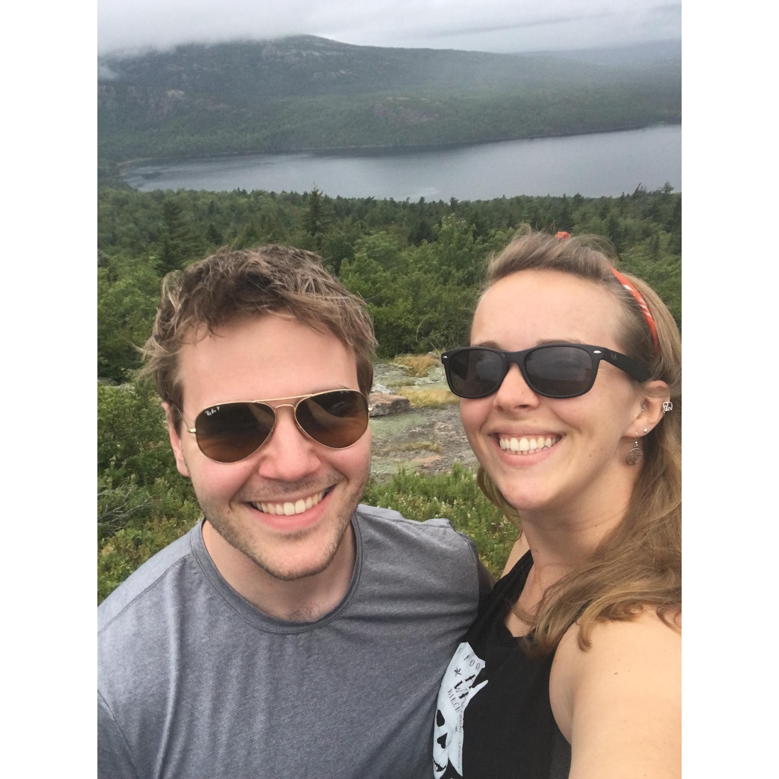 Watching the Fog roll into Acadia National Park on top of Cadillac Mountain (7/22/2018)