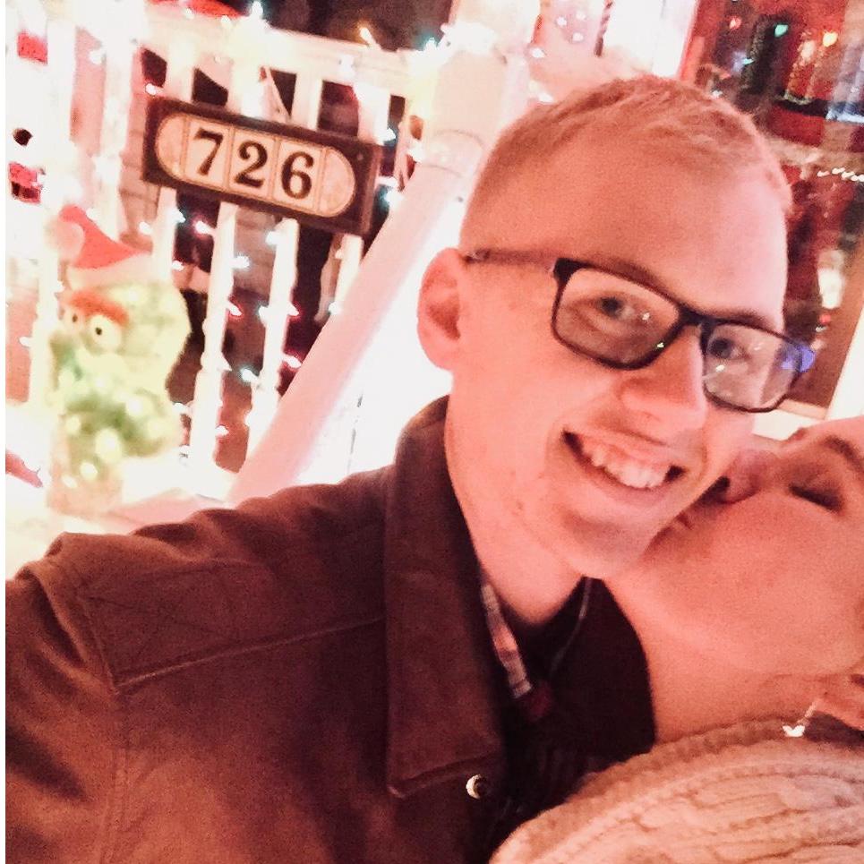 Our first Christmas together, visiting Miracle on 34th street.