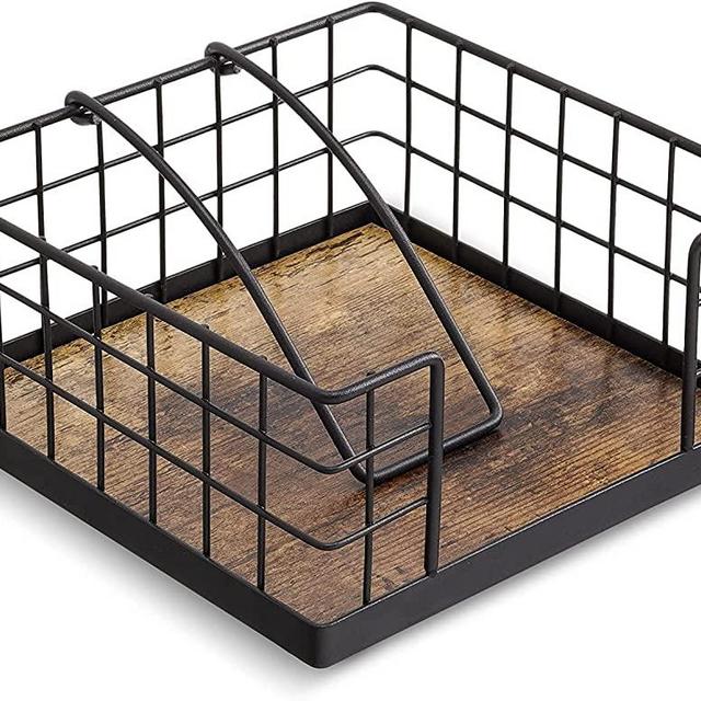 Honiter Napkin Holder, Farmhouse Kitchen Flat Napkin Dispenser with Weighted Arm, Napkin Holders for Paper Napkins, Kitchen & Dining Room Decor Tables & Countertops