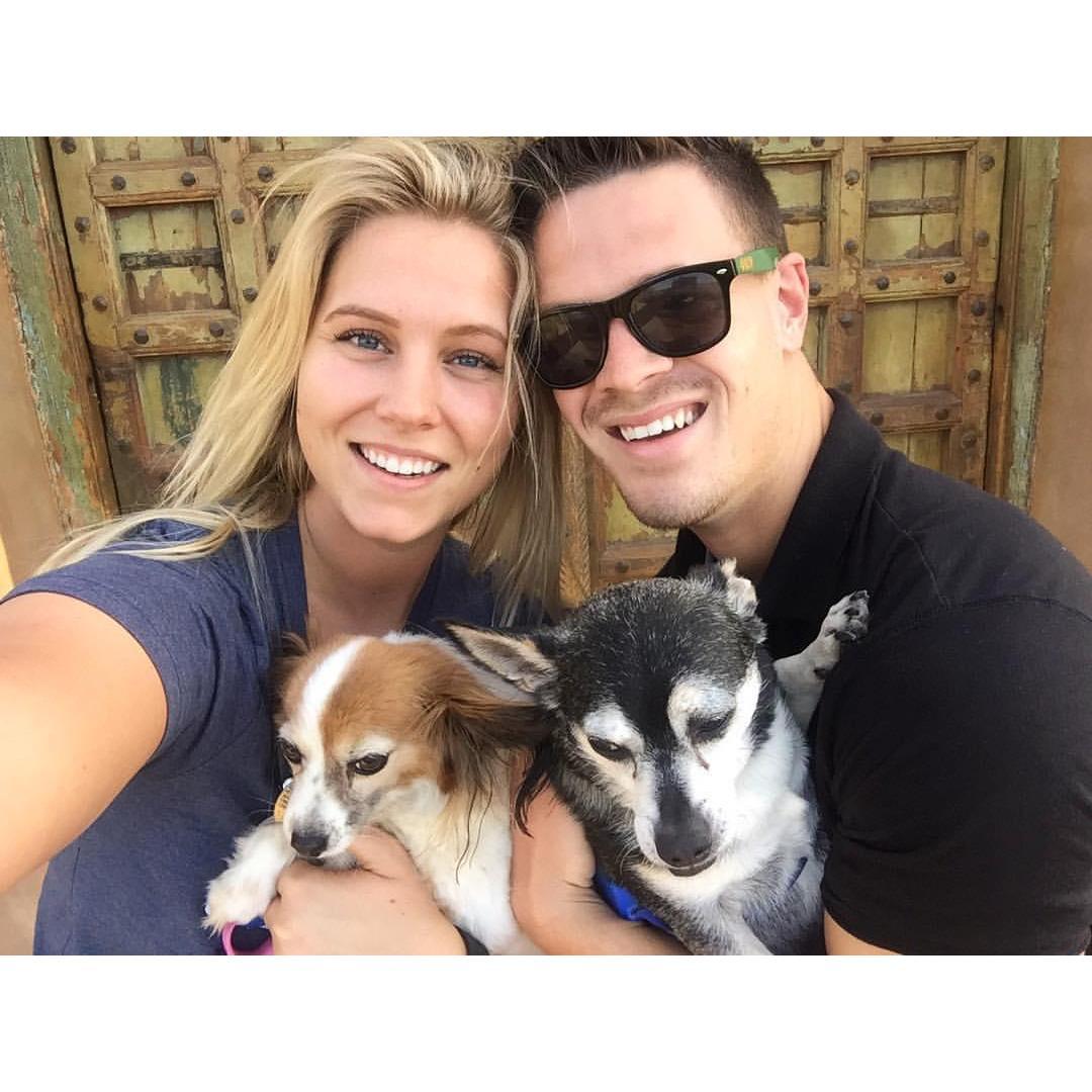 This was taken during our visit to Marana, AZ to visit Josh's parents. The two puppies are Sasha and Sly!