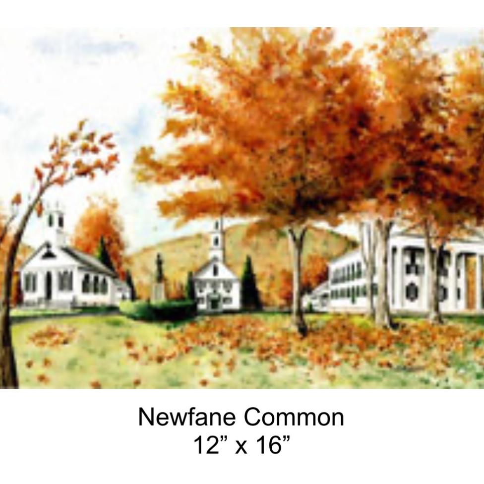 Don Sawyer "Newfane Common" artwork 12" x 16"