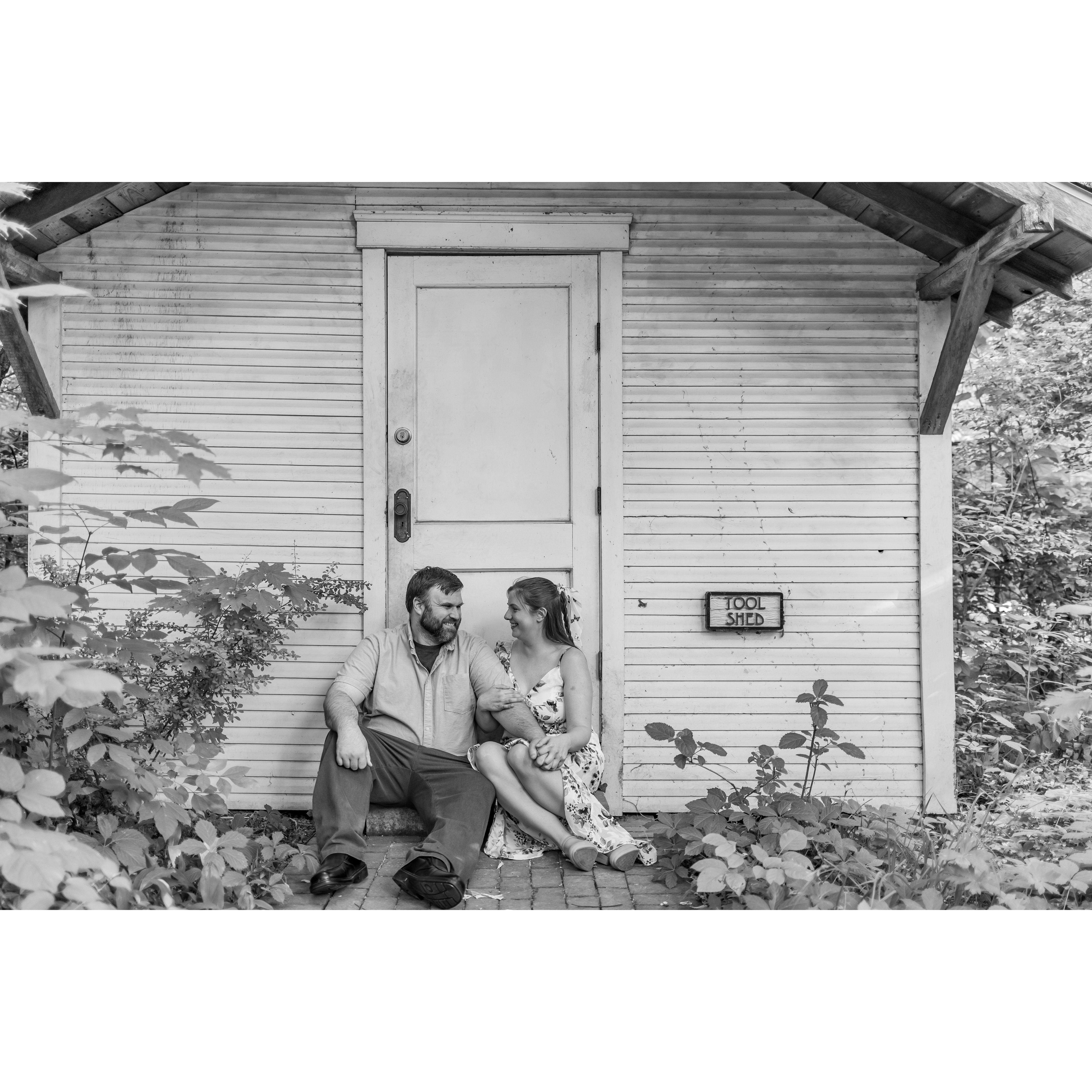 We did an Engagement photo shoot through Minnetrista's paths and gardens in June of 2023.