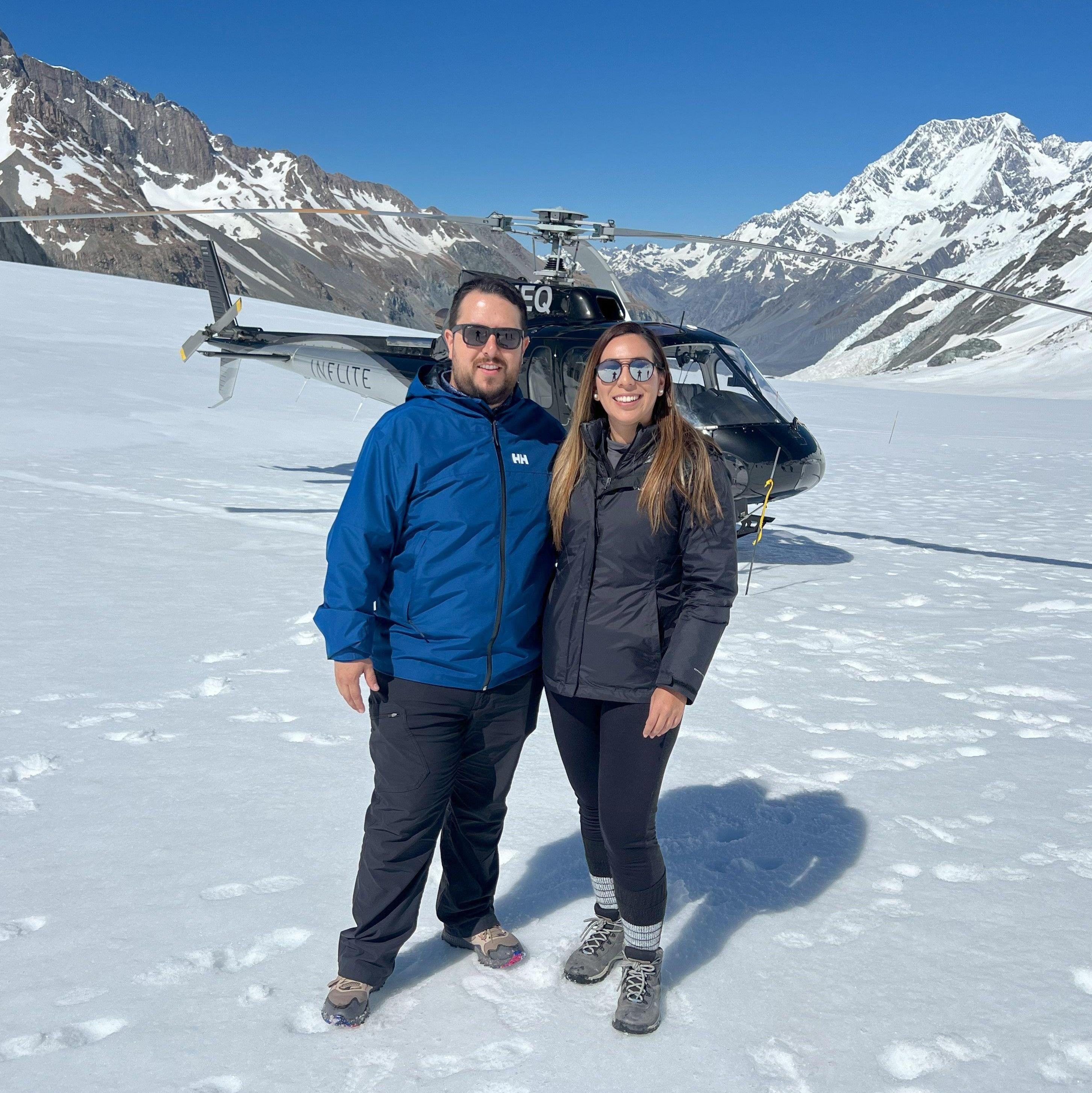 Exploring glaciers in New Zealand